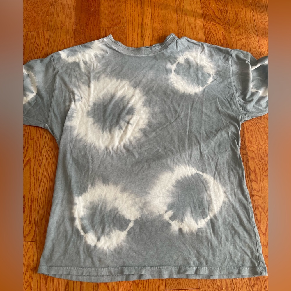 Richer poorer men’s long sleeve crew neck shirt in blue and white tie dye - XXL
